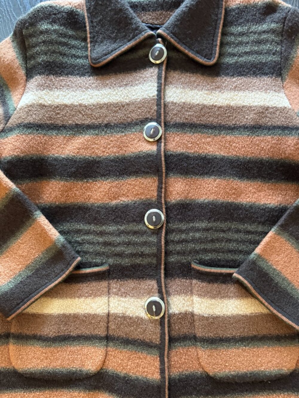 VINTAGE cozy autumn fall duffle duffel coat cute size small - Picture 3 of 9